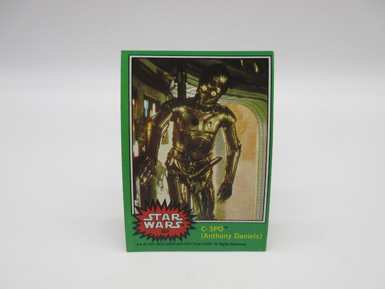 1977 C3PO Error Card 207 Golden Rod 10 Anthony Daniels Star Wars Topps