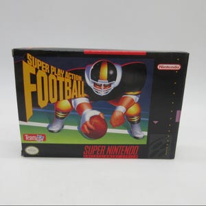 1997 Super Play Action Football CIB Complete In Box (SNES) Super Nintendo Game (Tested + Cleaned)