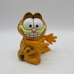 1981 GARFIELD Hugging Plastic Figure - Peluche - Jim Davis - Odie - Peluche - PVC années 80