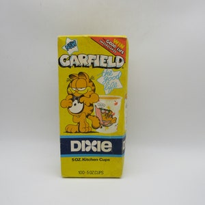 1987 GARFIELD Dixie Cups - Jim Davis - Odie - Peluche - PVC Années 80