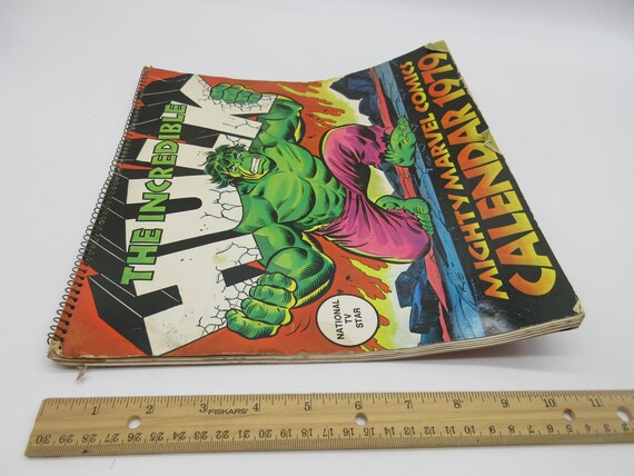 1979 MARVEL the Hulk CALENDAR Comic Book Mego Action - Etsy