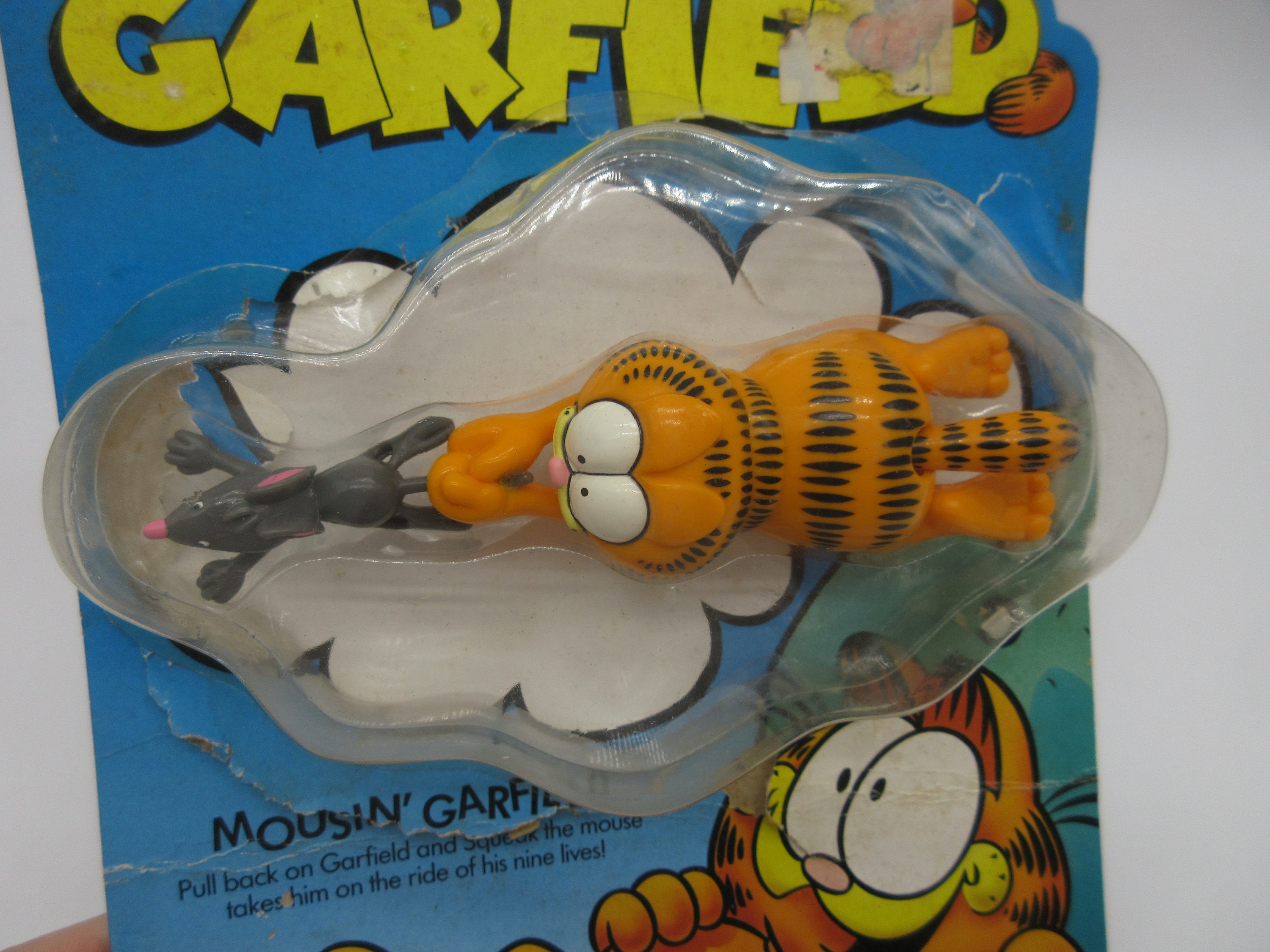 1991 GARFIELD Chasing Mouse - Mousin' - Playmates - Action