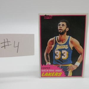 1981 Kareem Abdul-Jabbar #20 TOPPS - NBA Basketball Card - Lot 4