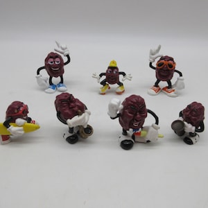 1987 California Raisins Lot - Applause - PVC figures - Action Figure - Vintage Toy 80&#39;s Gift Toy