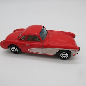 1982 &#39;57 Chevy Corvette - Road Champs -  TOMY Pocket Cars - Tomica - MATCHBOX Diecast Lesney Superfast Vintage
