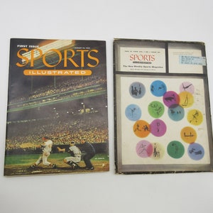 1954 Sports Illustrated Issue #1 met verzending per post - 16 augustus - bijna nieuwstaat 16 - ongesneden kaarten Ted Williams Willie Mays Jackie Robinson