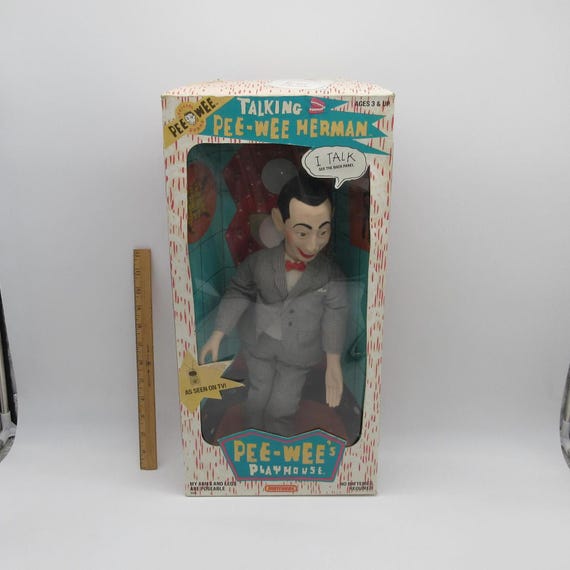 1987 Pee Wee Herman Talking Doll W/ Box - Pull String - Talking