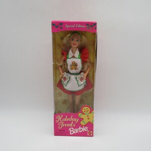 1997 HOLIDAY TREATS Barbie Doll - New In Box - Factory Sealed - MISB - Mattel - Clothes - Mod Vintage Clothing -