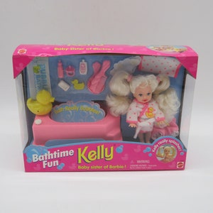 1995 Bathtime Fun Kelly - Barbie Doll - New In Box - Factory Sealed - MISB - Mattel - Clothes - Mod Vintage Clothing -
