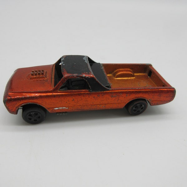 1967  Custom Fleetside - Orange - Redline Hot Wheels -  Diecast Lesney Superfast Vintage