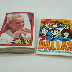 1981 DALLAS Tv Show Complete Set van 55 + Wrapper - Topps - Niet-sportkaart - Niet-sport