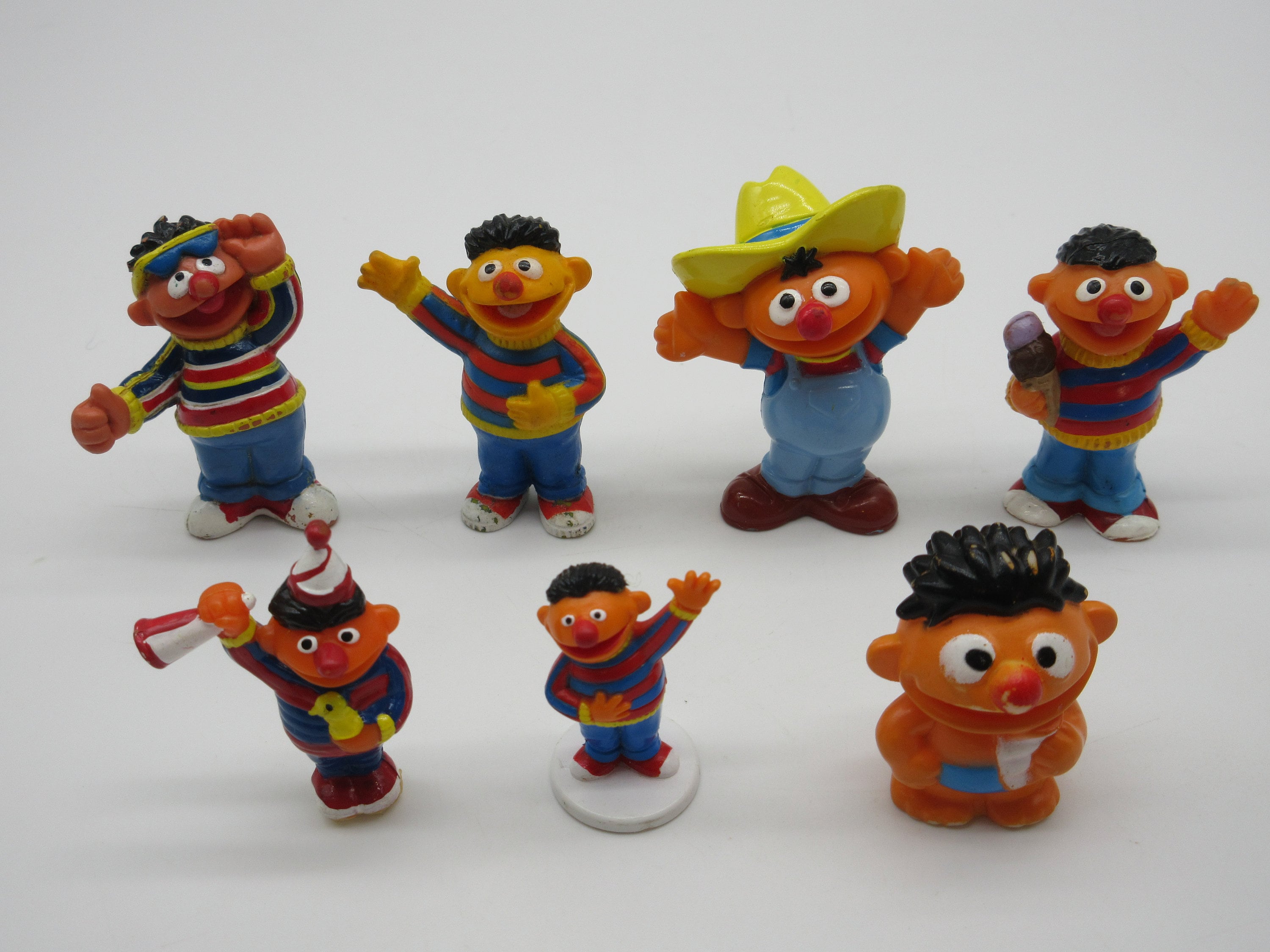 1980's ERNIE PVC Figure Lot - Sesame Street - Applause - Fisher