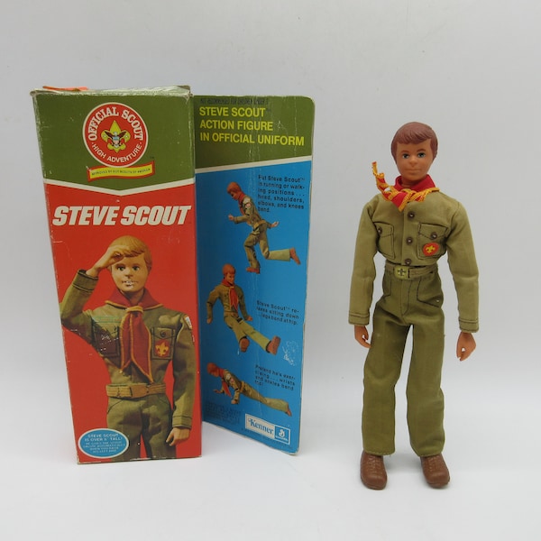 1960's STEVE SCOUT w/ Box + Paperwork Kenner Figure + 90+ Accessories - Huge Lot -   - Vintage Toy Antique