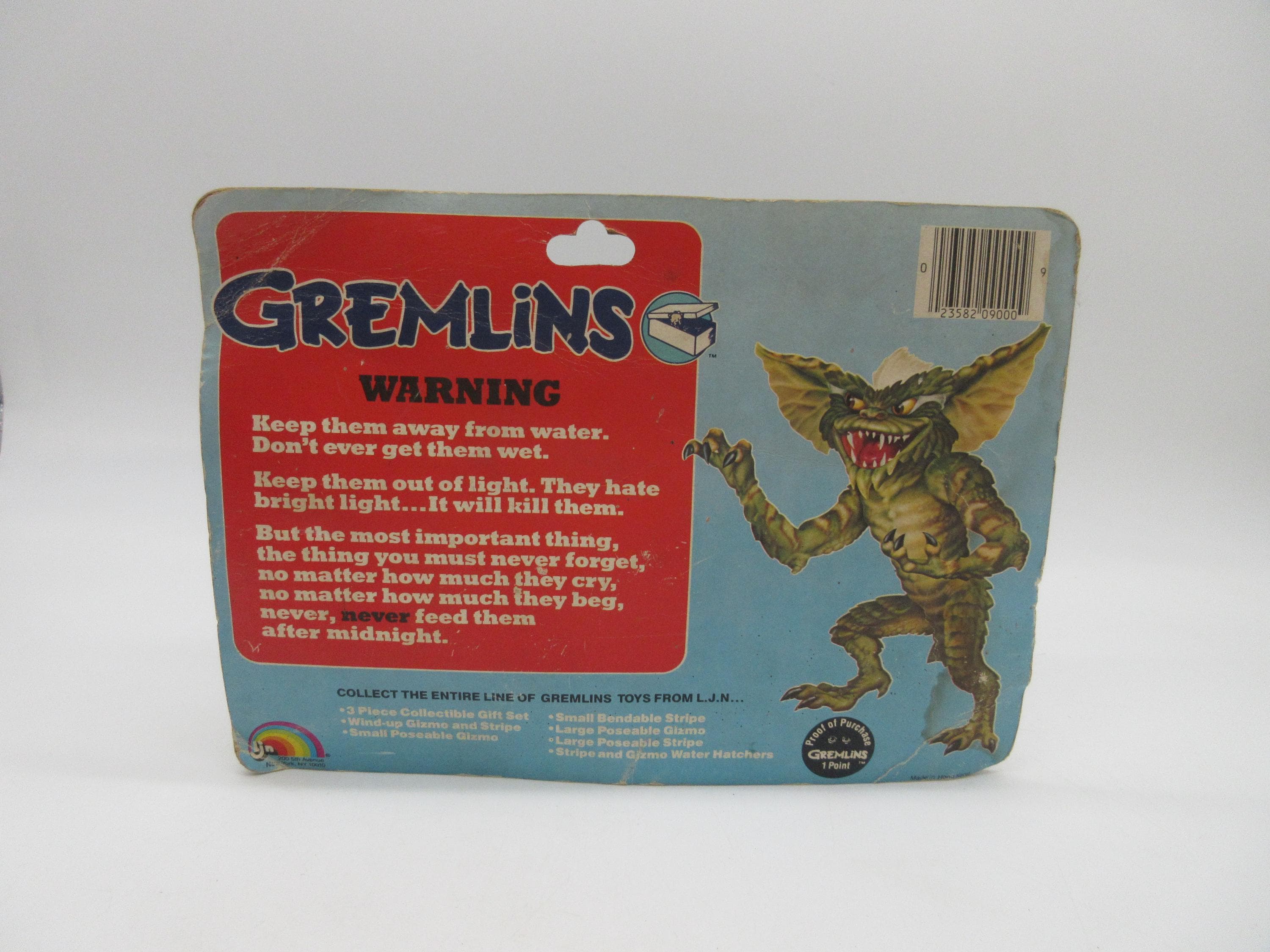 1984 GREMLINS PVC W/ Gizmo + Stripe - Ljn - New in Package