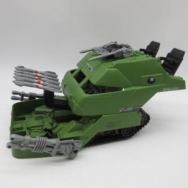 1990 BATTLE BUNKER - 100% Complete - Gi Joe Vehicle (Hasbro)  Action figure ARAH Cobra  3 3/4" 12" Playset