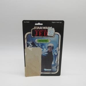 1983 Jedi Knight Luke Skywalker  Cardback - Star Wars  (Kenner) Vintage Action Figure Reseal Snap Cape