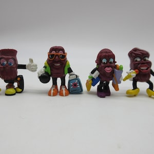 1987 California Raisins Hardees Lot - Applause - PVC figures - Action Figure - Vintage Toy 80&#39;s Gift Toy