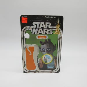 1978 *Rare* GREEDO Cardback with Boba Fett Rocket Firing Mail Away Offer  - Star Wars  (Kenner) Vintage Action Figure Reseal