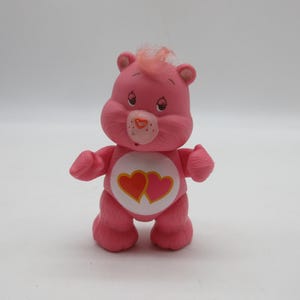 1985 LOVE-A-LOTS Care Bears - Lot 2 - American Greetings - Poinçon - Mini figurine articulée en peluche pour poupée en vinyle