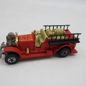 1980 OLD NUMBER 6 Fire Truck - Hot Wheels -  Diecast Lesney Superfast Vintage