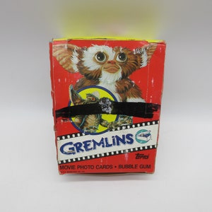 1982 Tarjetas GREMLINS - Caja de cera - 36 Tarjetas TOPPS de la película - Caja de cera - No deportivos