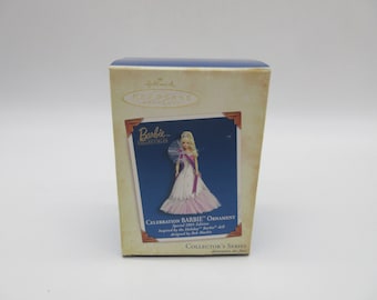 2003 Celebration Barbie Ornament - HALLMARK -  Doll - New In Box - Mattel - Clothes - Mod Vintage Clothing -