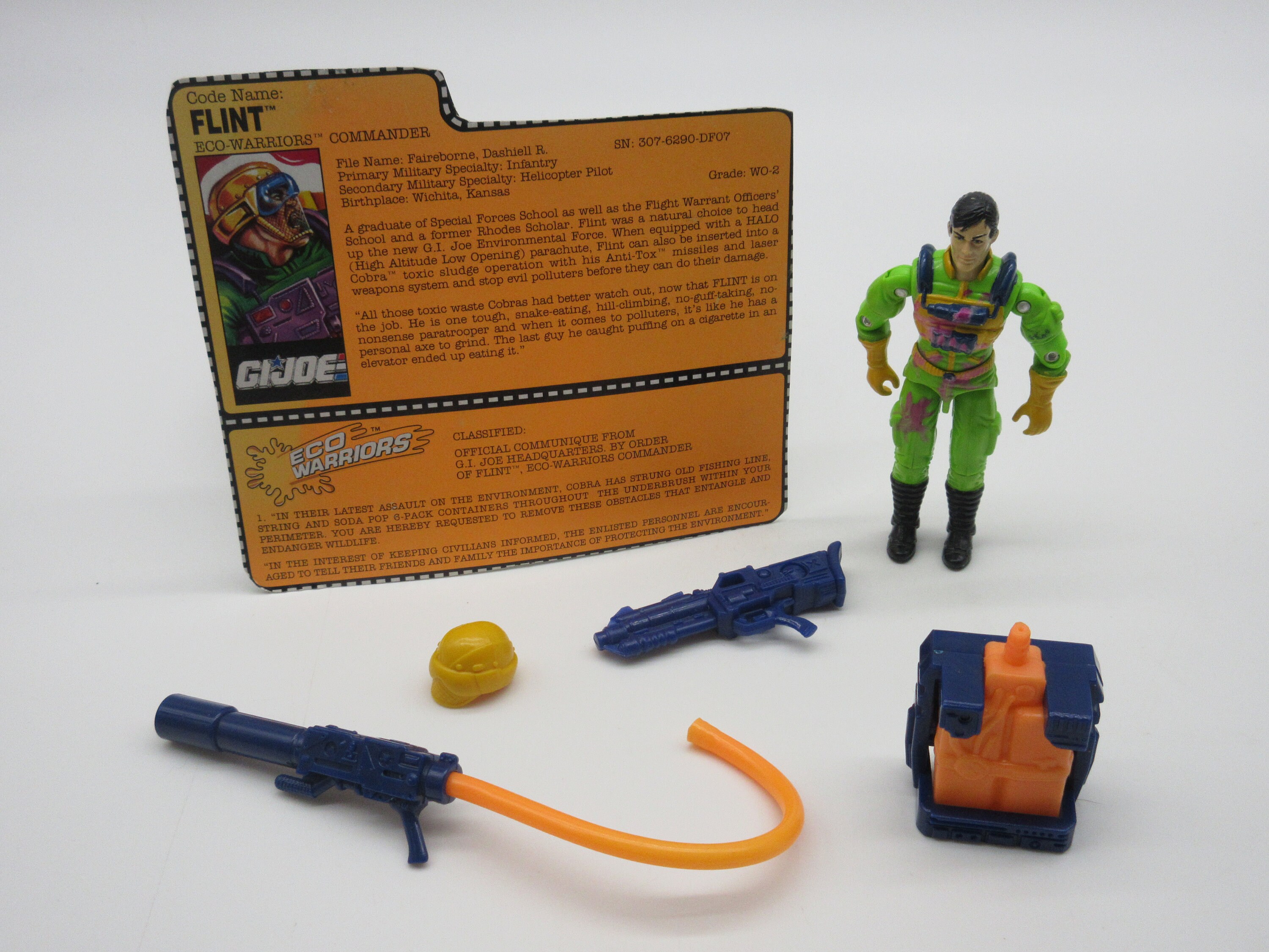 1991 FLINT V3 100% completo con tarjeta de archivo Eco Warrior