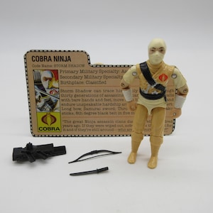 1984 STORMSHADOW con Filecard - Gi Joe (Hasbro) Figura de acción ARAH Cobra 3 3/4&quot; 12&quot;