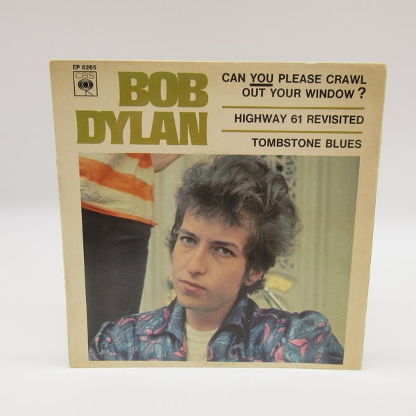 1960's *RARE* Bob Dylan Highway 61 Revisted 6265 45 Record Album - France - Tombstone Blues - Can you Please - Folk - Cassette LP