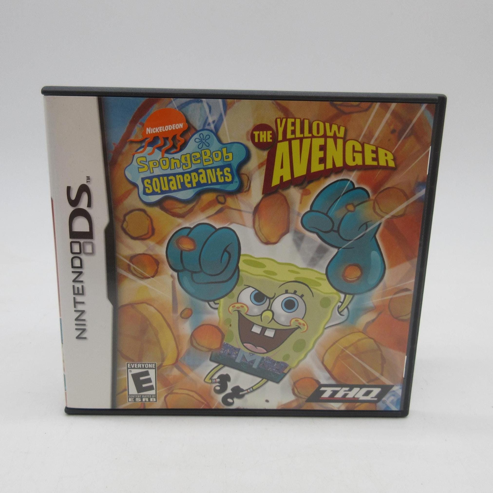 2005 SpongeBob Squarepants The Yellow Avenger -  Nintendo DS (Tested+Cleaned) CIB - Complete