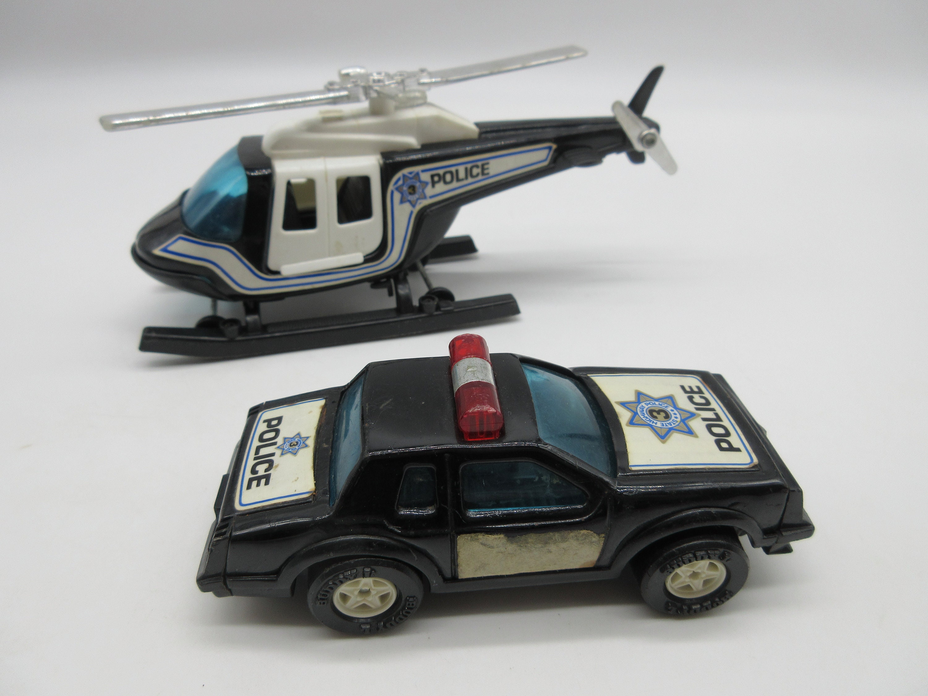 ミニカー Buddy L 1977 BUDDY L CHIPS - Police Helicopter + Car - Action Figure