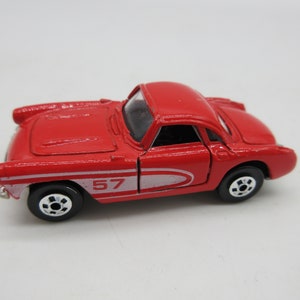 1982 &#39;57 Chevy Corvette - Road Champs -  TOMY Pocket Cars - Tomica - MATCHBOX Diecast Lesney Superfast Vintage