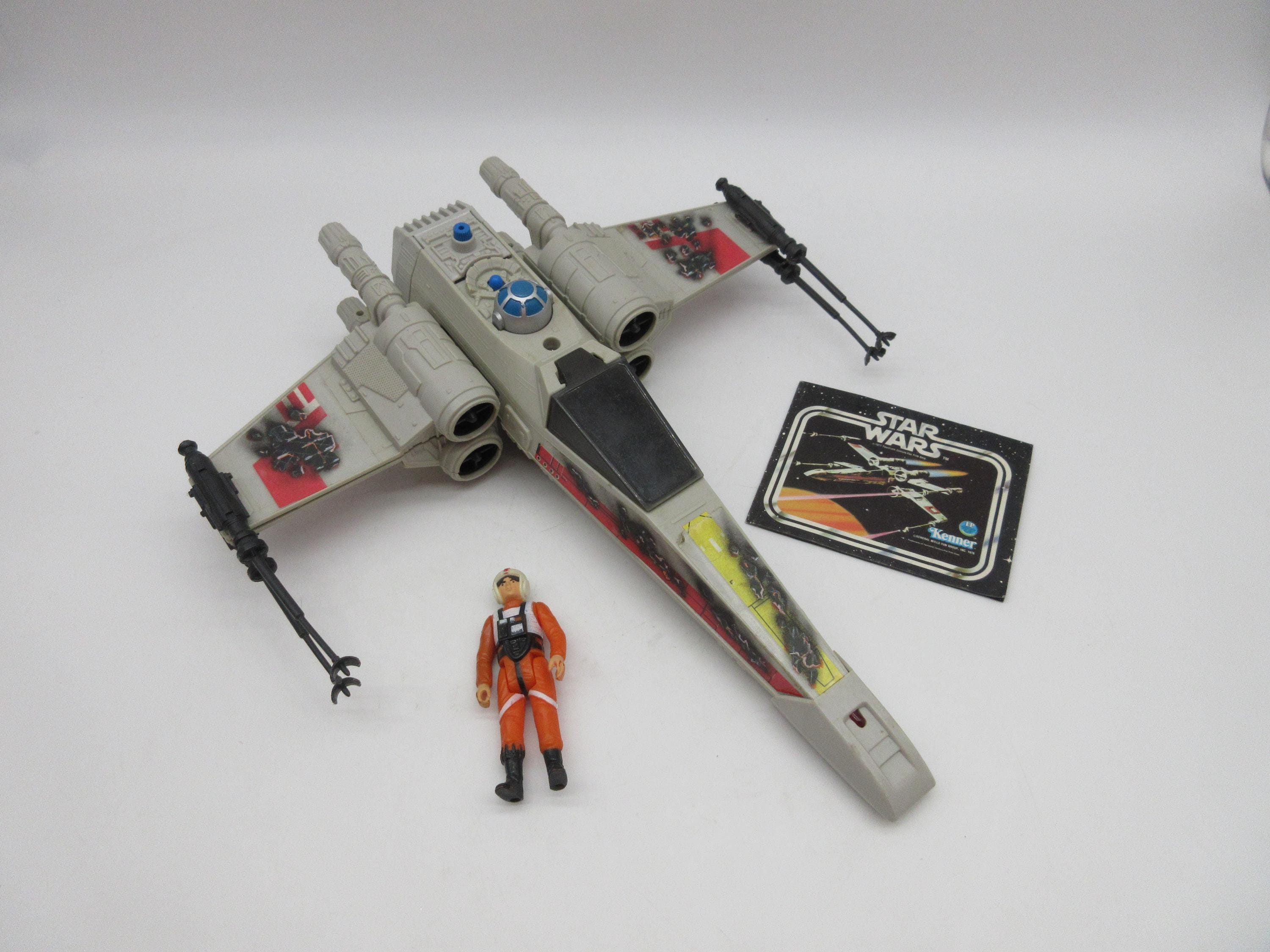 1981 Battle Damaged X-wing 100% Complete W/ Canopy + Luke
