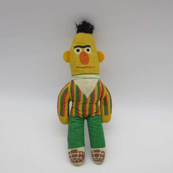 1980 BERT Mini Plush Figure -   Sesame Street   - Applause - Fisher Price - Little People - PVC