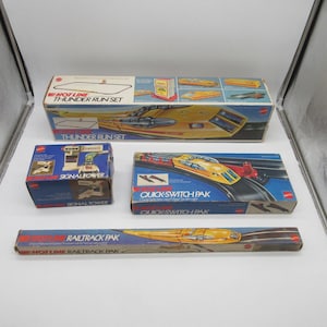 1970 HOT LINE Train - Thunder Run Set + Signal Tower + Track  + Quick+Switch Pak with Boxes - Redline Hot Wheels - Diecast Lesney Vintage