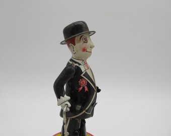 ヴィンテージ 小人の置物 JIM SIT UPS 1989 アンティーク 1950's DANCING SAM - Tin Litho Toy - S&E Japan -wind up