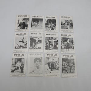 BRUCE LEE Fists of Fury, década de 1970 - Conjunto completo de 12 cartas - Conexão Chinesa - Topps - Carta não esportiva - Não esportiva