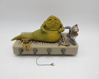 1983 JABBA THE HUT 100% Complete Playset - Star Wars  (Lucas Films / Kenner) Vintage Original Action Figure Playset