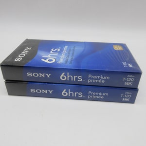 1990 2 kasety SONY VHS Blank - fabrycznie zapakowane - nowe - 6 godzin - kaseta wideo - magnetowid