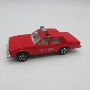 1970&#39;s Chevrolet Caprice Fire Dept. - by PLAYART - Diecast Lesney Superfast Vintage Matchbox