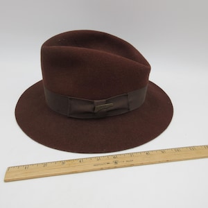 INDIANA JONES HOED jaren 80 - Fedora - officieel gelicentieerd - Wol - met label - Vintage actiefiguur speelgoed
