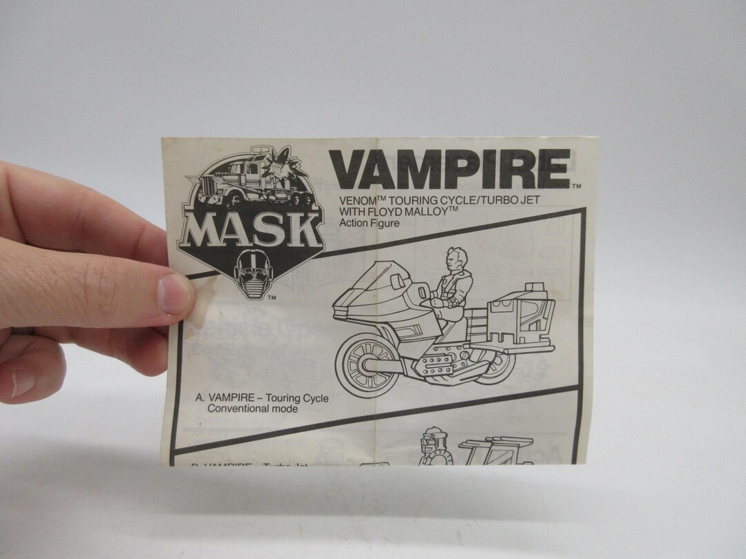 Paperwork Mask 1986 VAMPIRE Instructions Paperwork - MASK - Kenner - M.A.S.K. - Action ...