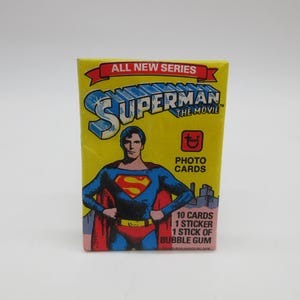 Pacote de cera SUPERMAN Topps 1978 - Novo - Lacrado - Topps - Cartão não esportivo - Não esportivo