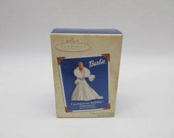 2003 Celebration Barbie Ornament - HALLMARK -  Barbie Doll - New In Box  - Mattel - Clothes - Mod Vintage Clothing -