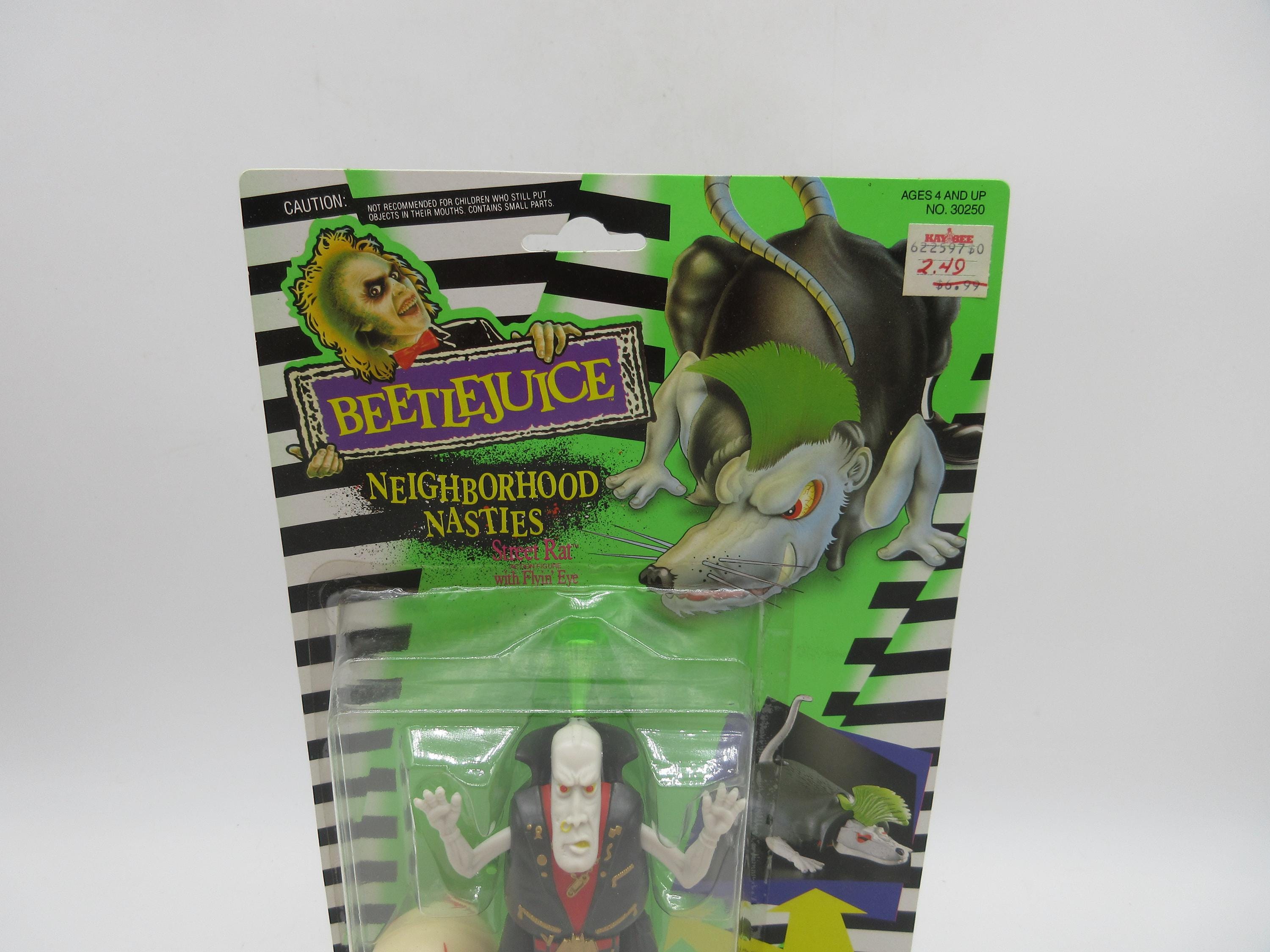 1989 *rare* BEETLEJUICE Street Rat W/ Flyin Eye Figure- MOC