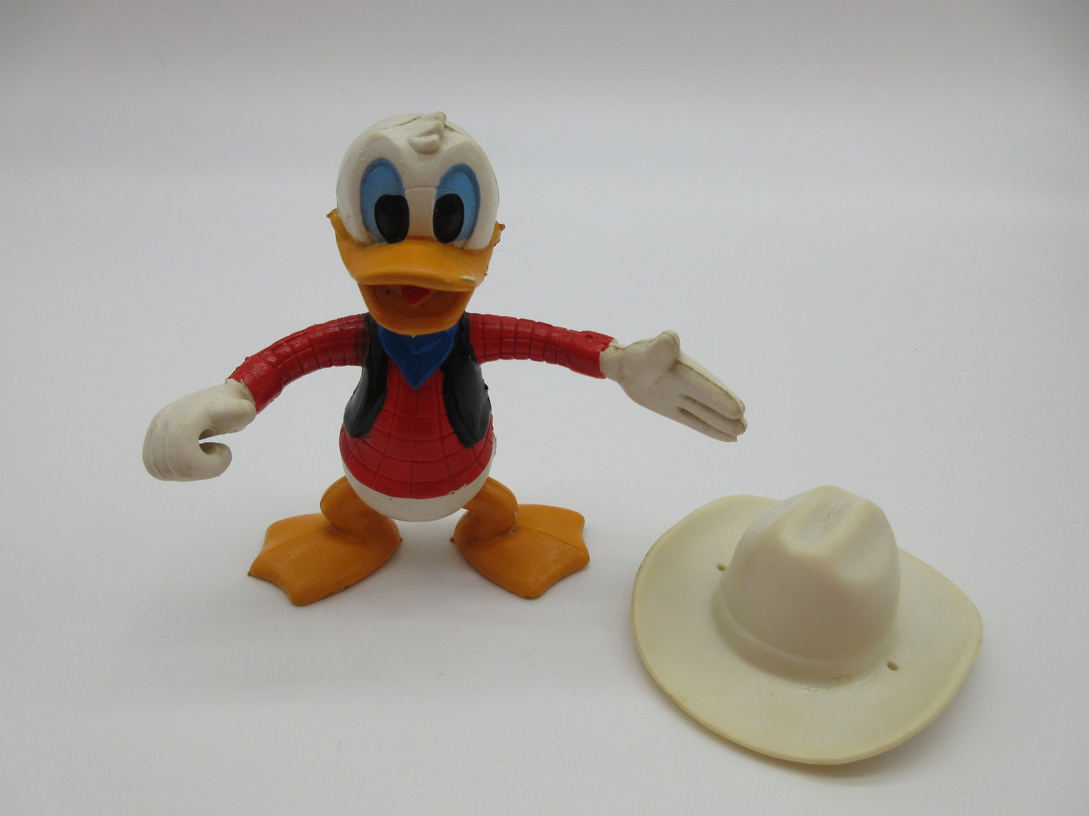 1980's Cowboy Donald Duck by ARCO Vintage DISNEY Toy Etsy