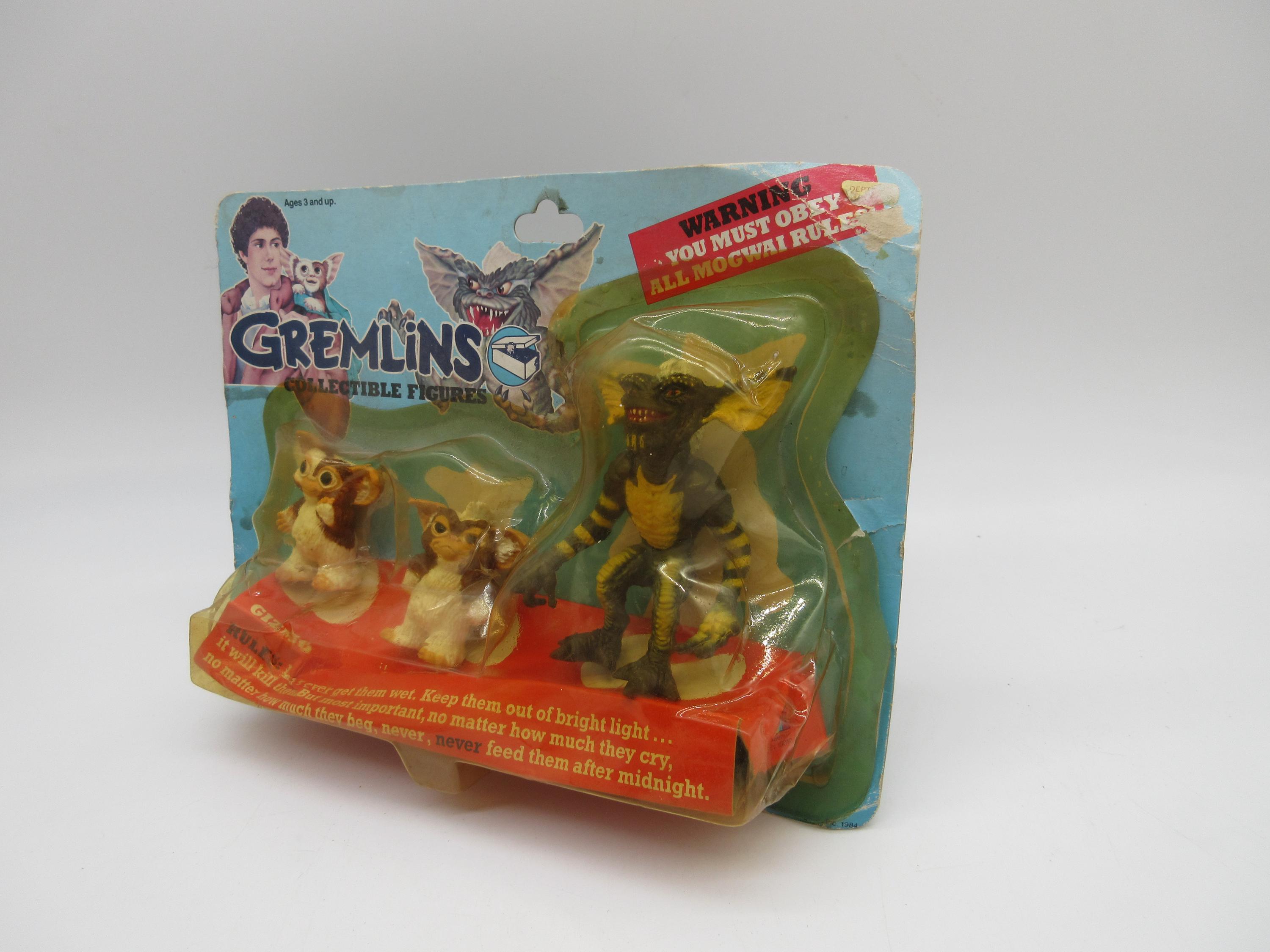 1984 GREMLINS PVC W/ Gizmo + Stripe - Ljn - New in Package