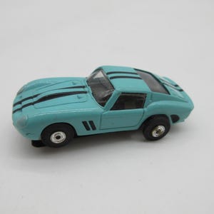 1960&#39;s Ferrari 250 GTO (Aqua Blue w/ Stripe) - Aurora Slot Car - Thunderjet - T-jet - HO - Sold As Is