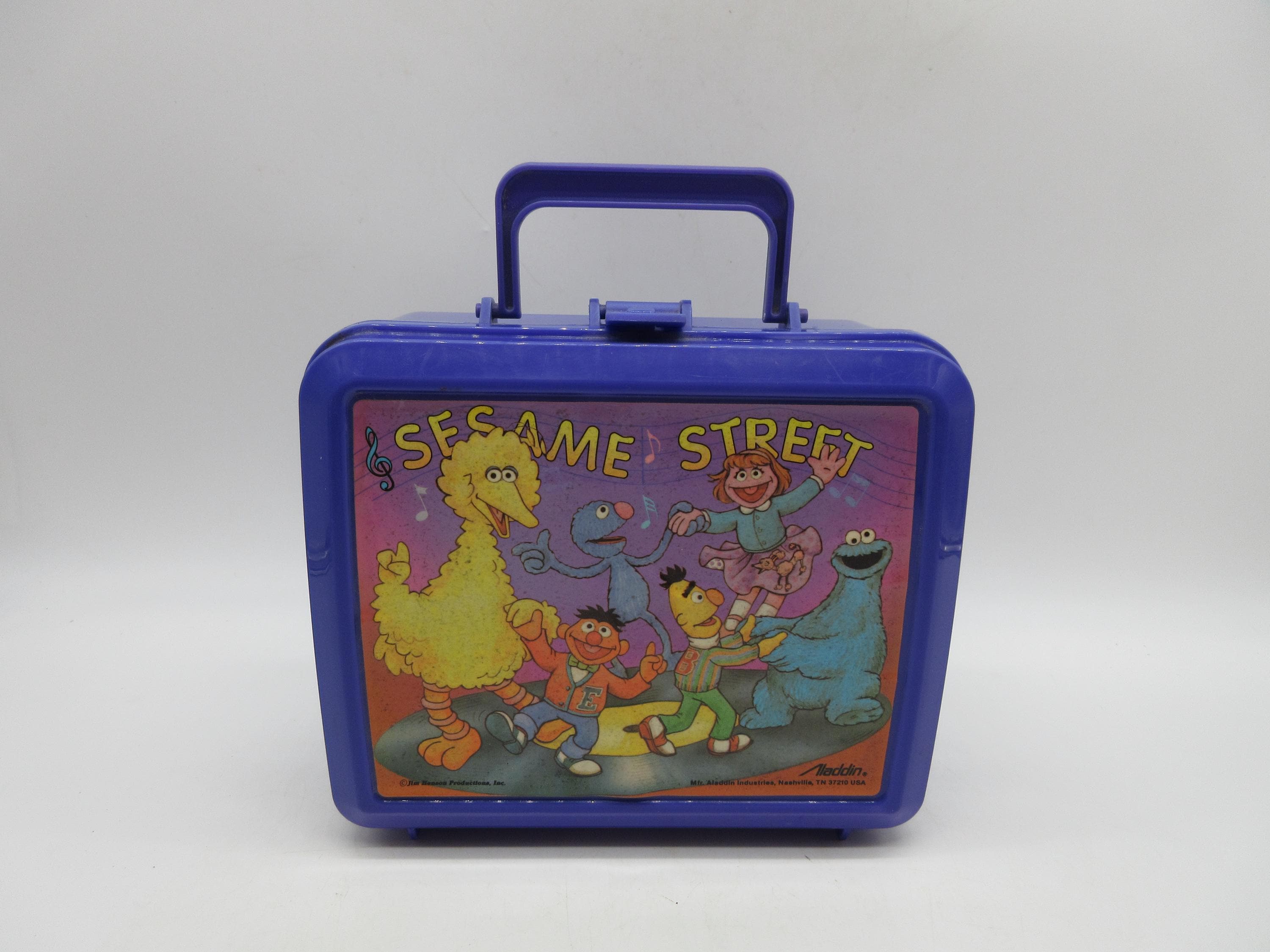 1980's Sesame Street Plastic Purple LUNCHBOX - Lunch Box - Etsy
