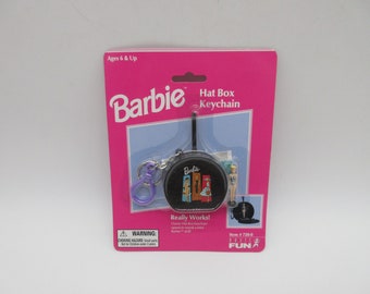 1999 Barbie Hat Box Keychain -  Doll - New In Box - Factory Sealed - MISB - Mattel - Clothes - Mod Vintage Clothing -